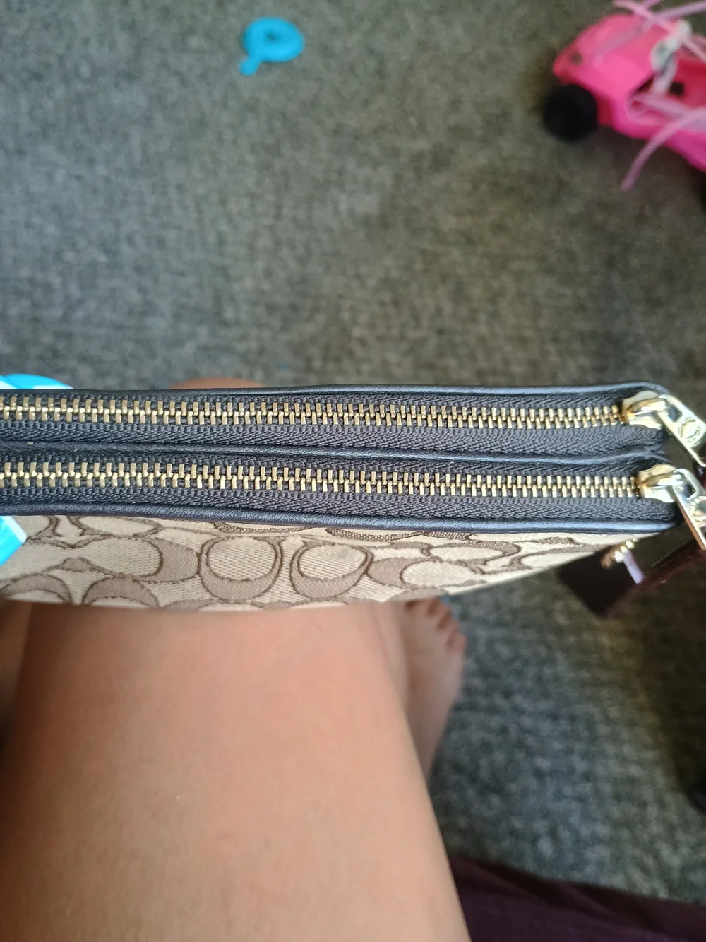 Coach zip pouch